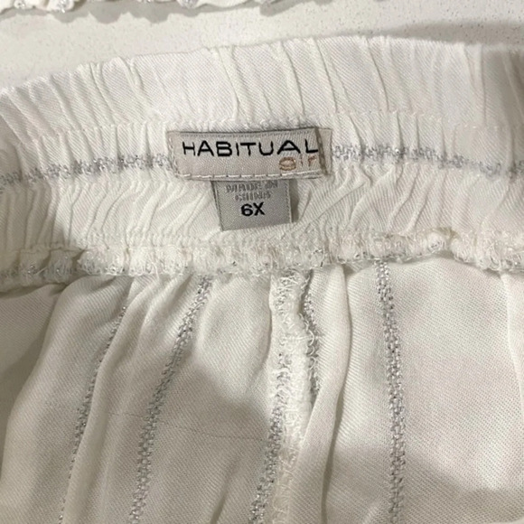 NWT Habitual Kids Faye Metallic Stripe Top & Wide-Leg Pants Swim Cover-Up Set 6X - Picture 7 of 11